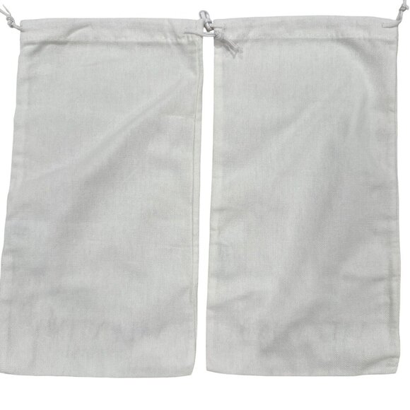 Valentino Garavani Pair Shoe Dust Bags White Drawstring 7” x 13” - Picture 2 of 2